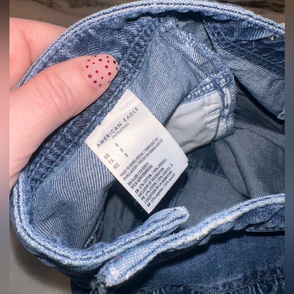 American Eagle Size‎ 8 Denim Button-Front Skirt - Picture 10 of 10